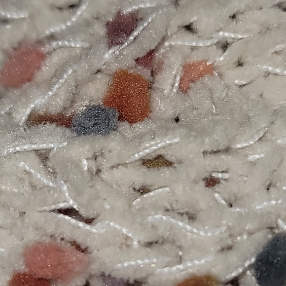 Moon & Madison Womens S Cream Cowl Neck Speckled Knit Chunky Preppy Fisherman - Picture 11 of 11